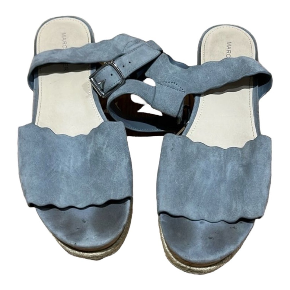 Marc Fisher Espadrille Blue Wedge Sandals Women’s Size 10 Shoes